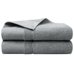 Bath Towel Set 27 x 54 inches 100% Cotton 600 GSM Towels Gray-2